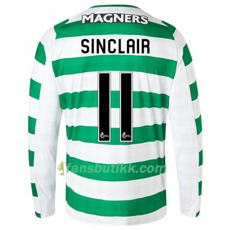Fotballdrakt Celtic FC Sinclair 11 Hjemmetrøye 2018-2019 Langermet